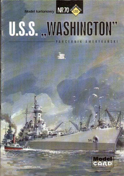 Panzerschiff USS WASHINGTON (September 1945) 1:200 selten