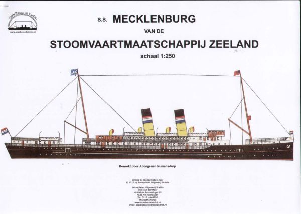 Passagier-/Frachtdampfer s.s. Mecklenburg (1916) 1:250 einfach