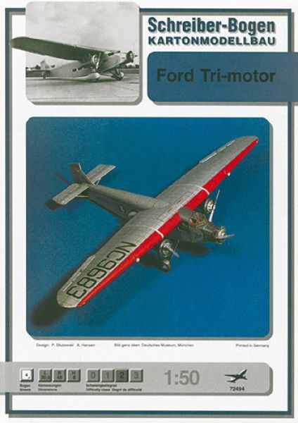 Passagierflugzeug Ford Tri-motor 5-AT (1928-1933) 1:50 deutsche Anleitung