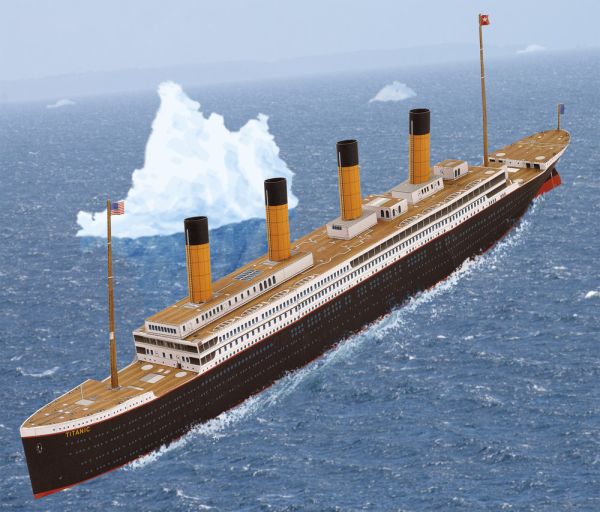 Kindermodell Passagierschiff RMS Titanic ca. 1:700 einfach, deutsche Anleitung