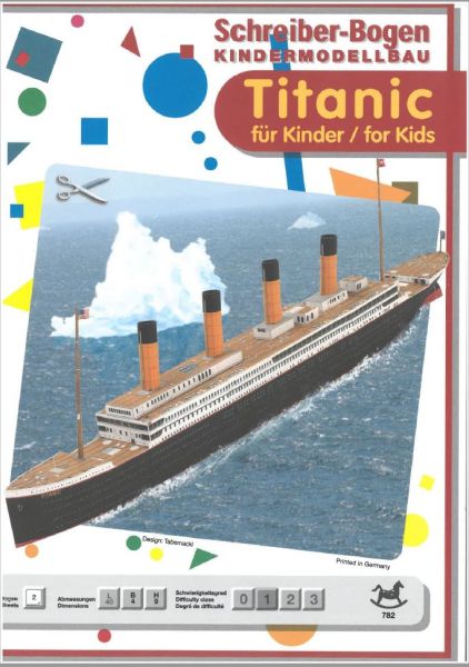 Kindermodell Passagierschiff RMS Titanic ca. 1:700 einfach, deutsche Anleitung