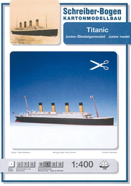 Passagierschiff Titanic 1:400 einfach, deutsche Anleitung