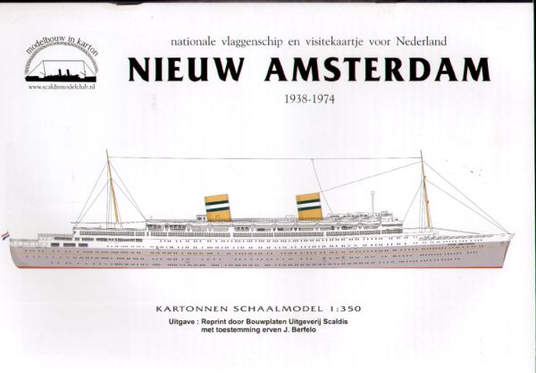 Passagierschiff s/s NIEUW AMSTERDAM 1:350 einfach, übersetzt