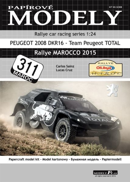 Peugeot 2008 DKR16 Team Peugeot Total (Rallye MAROCCO 2015) 1:24