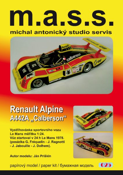 Rennwagen Renault Alpine A442A „Calberson“ 24-Stunden-Rennen von Le Mans 1978 1:24