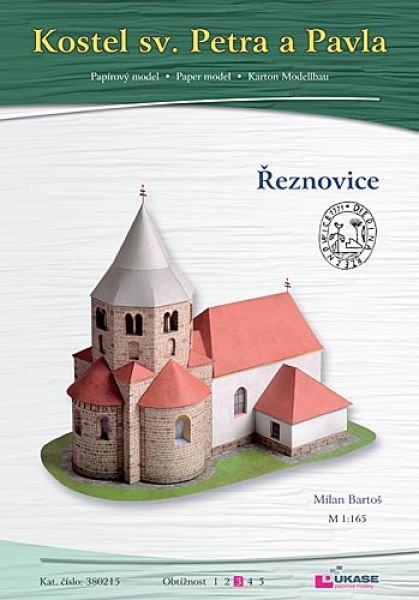 Romanische Kirche St. Peter und Paul aus dem 12. Jh. aus Reznovice/Tschechien 1:165