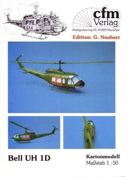 SAR-Hubschrauber Bell 205 UH 1D in 2 Kennzeichnungsoptionen 1:50 deutsche Anleitung