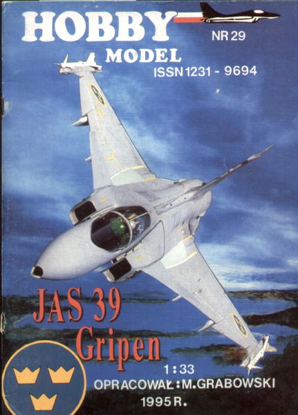 Saab JAS 39 Gripen Schwedischer Luftwaffe 1:33 übersetzt, REPRINT