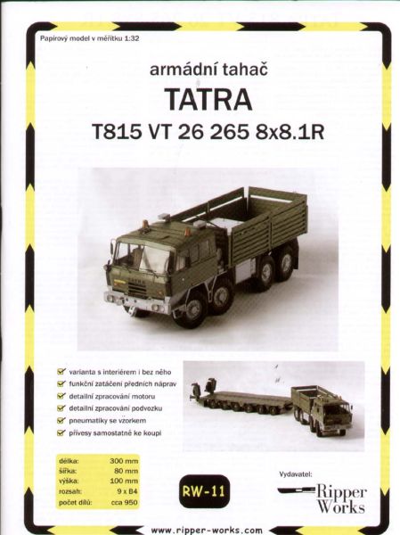 Schlepper TATRA T815 VT26 8x8.1R Tschechischer Armee 1:32