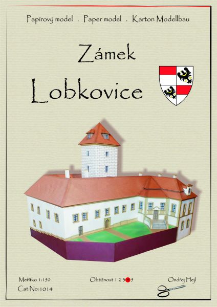 Schloss Lobkovice / Lobkovitz in gegenwärtigem Bauzustand 1:150