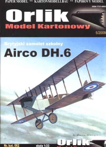 Schulflugzeug der Royal Flying Corps Airco DH.6 (1917) 1:33