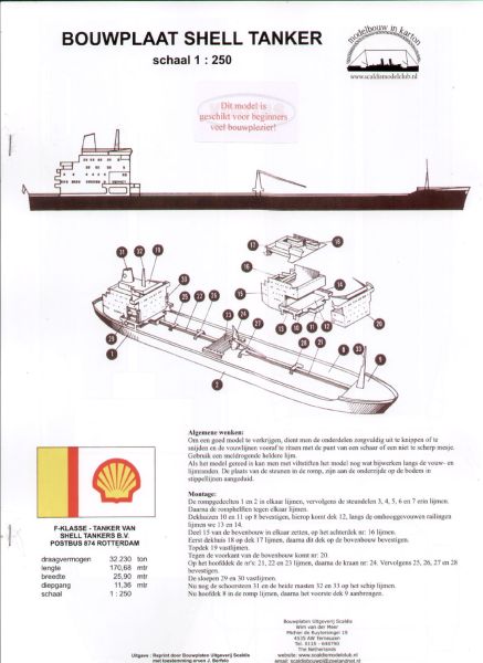 Shell-Tanker "Postbus 874" Rotterdam 1:250 einfach