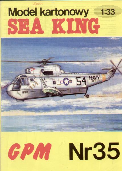 Sikorsky SH-1P Sea King (USS Intrepid)1:33 Silberdruck übersetzt