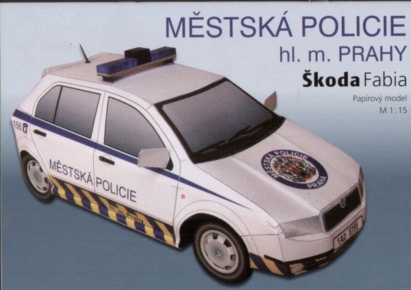 Skoda Fabia - Stadtpolizei Praha/Prag 1:15 einfach