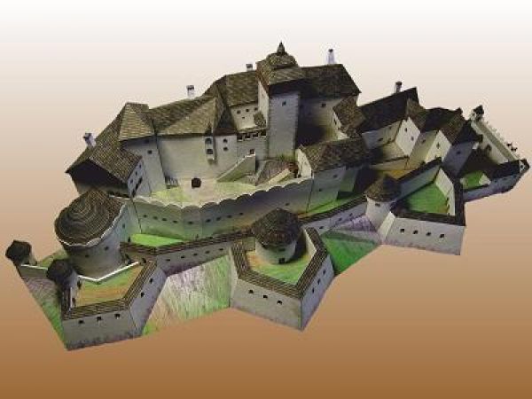 Slowakische Burg Strecno (1300) 1:300
