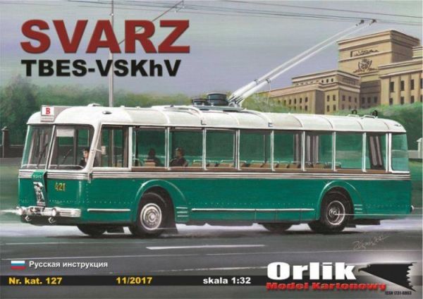 Sowjetischer (Trolleybus) Oberleitungsbus SVARZ TBES-VSKhV (Bj. 1855-1957) 1:32