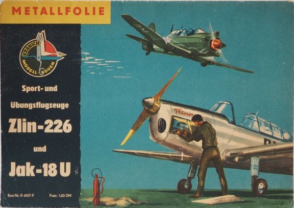 Sport-/Übungsflugzeuge ZLIN-226 und Jak-18U -das Original: DDR-Verlag Kranich (1962) 1:40