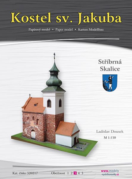 St. Jakob Kirche in tschechischen Stríbrná Skalice / Silber Skalitz 1240 1:150