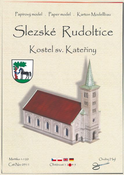 St.-Katharinen-Kirche in Slezské Rudoltice (Roßwald) 1:120 übersetzt