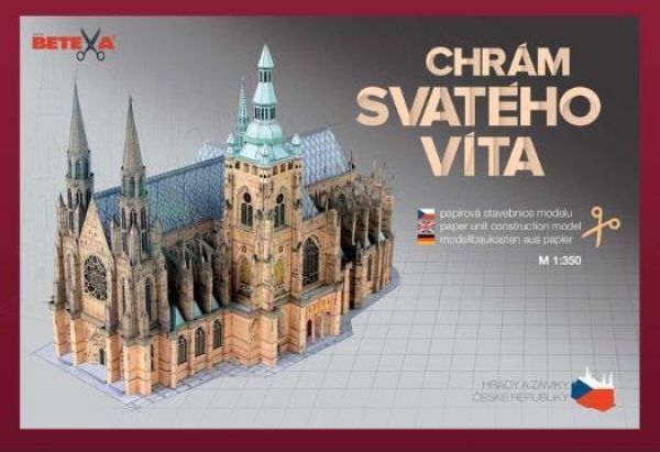 St. Veit Kathedrale (erbaut 1344 bis 1929) in Prag 1:350 übersetzt, Auflage 2017