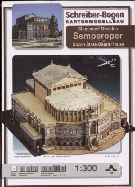 Kartonmodell Staatsoper Dresden Semperoper 1:300 Schreiber Bogen