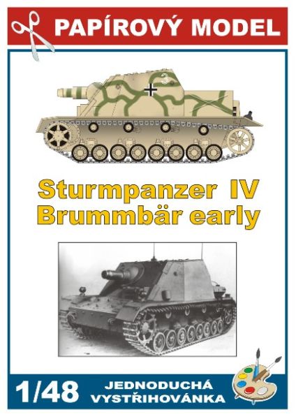 Sturmpanzer IV Sd.Kfz.166 Brummbär früherer Baureihe 1:48 einfach