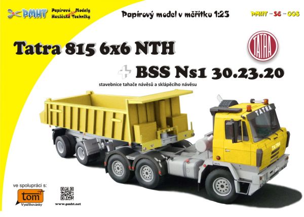 TATRA T815 NTH 6x6 mit Kipper Auflieger BSS NS1 32.23.20 gelb 1:25