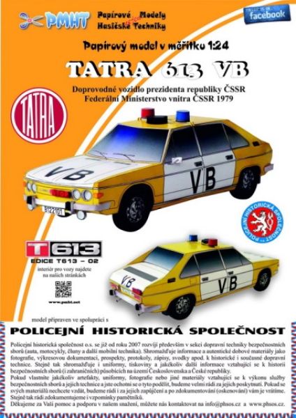 Tatra 613 VB Begleitfahrzeugs des Präsidenten der Tschechoslowakischen Republik (1979) 1:24