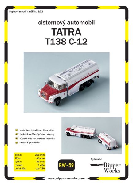 Tatra T138 C-12 als Tankwagen für Kraftstoffe "Benzina" 1:32