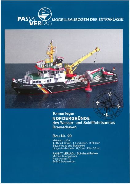 Tonnenleger Nordergründe aus dem Jahr 2012 1:250 extrem, deutsche Anleitung