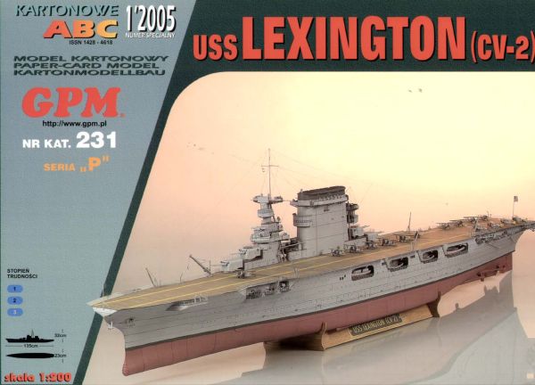 Träger USS Lexington CV-2 (Anfang 1936) 1:200 übersetzt