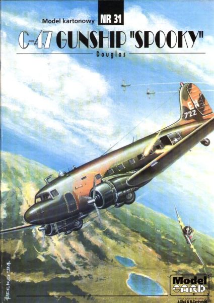 Transportflugzeug Douglas AC-47D Gunship Spooky (Vietnam-Krieg) 1:33 übersetzt, ANGEBOT