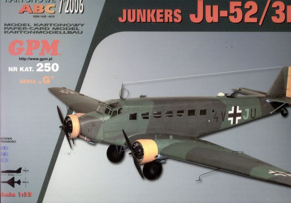 Transportflugzeug Junkers Ju-52/3m (Kreta, 1941) 1:33 übersetzt