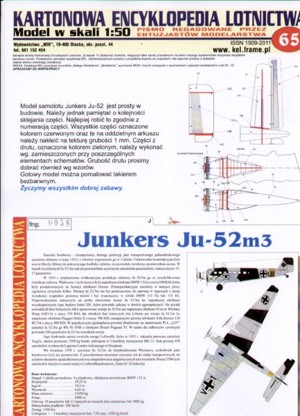 Transportflugzeug Junkers Ju-52m3 1:50