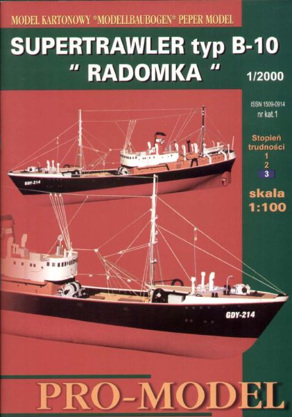 Trawler des Typs B-10 Radomka 1:100 übersetzt, extrem