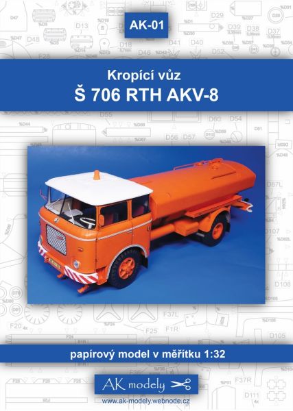 Tschechoslowakischer Sprengwagen Skoda S 706 RTH AKV-8 1:32 extrem
