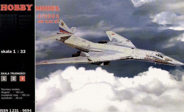 Tupolew Tu-160 Blackjack  1:33  Spannweite: 169cm;  übersetzt
