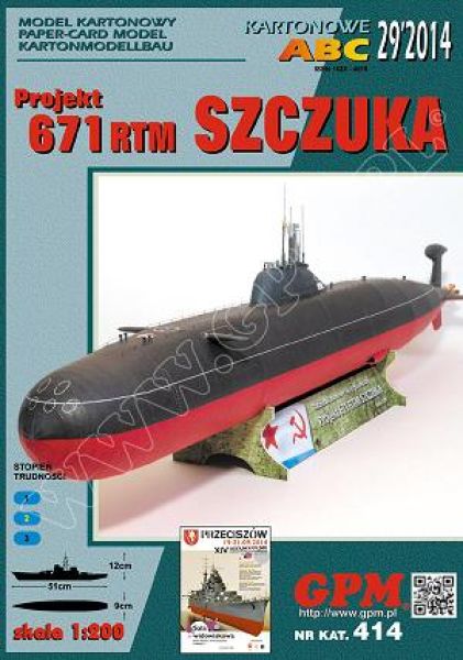 U-Boot Projekt 671 RTM Szczuka (Victor VIII) 1:200 inkl. LC-Satz