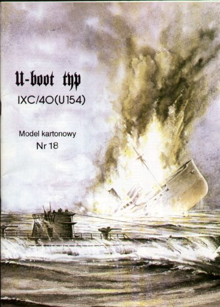 U-Boot des Typs  IXC/40  U-154 1:100 übersetzt