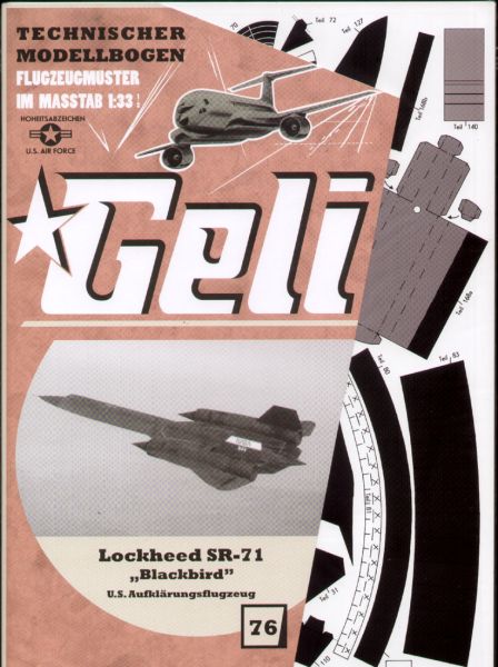 US-Aufklärungsflugzeug Lockheed SR-71 „Blackbird“ 1:33 deutsche Anleitung