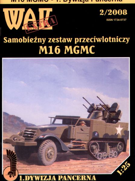 US-Flak-Selbstfahrlafette M16 MGMC (4x 12,7-Browning) 1:25