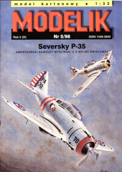 US-Jagdflugzeug Seversky P-35 1:33 Erstausgabe