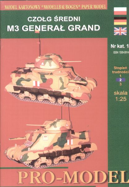 US-Medium Tank M3 General Grant 1:25  übersetzt