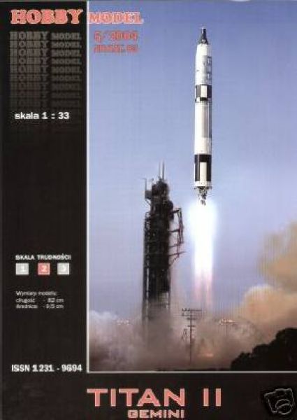 US-Trägerrakete Titan II Gemini +Raumkapsel Agena 1:33 übersetzt