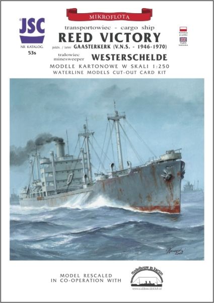 US-Truppentransporter Reed Victory + Minensuchboot Westerschelde 1:250