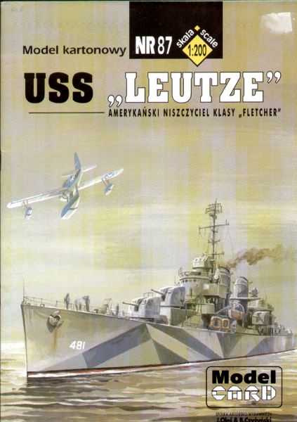 US-Zerstörer USS Leutze (Bauzustand - April 1944) 1:200
