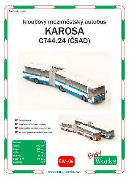 Überland-Gelenkbus Karosa C744.24 (CSAD) 1:43