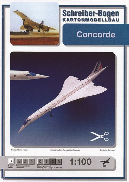 Überschall-Passagierflugzeug Concorde der Air France 1:100 deutsche Anleitung