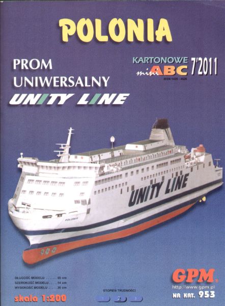 Universal-Fährschiff Unity Line Polonia (1999) 1:200