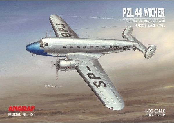 Verkehrs- und Transportflugzeug PZL.44 Wicher (1938) 1:33